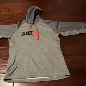 Women's Gray Nike Just Do It Therma Fit Hoodie